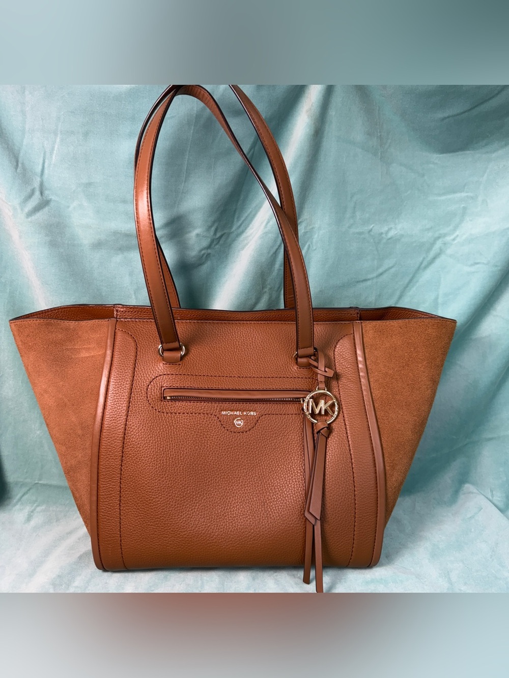 Michael Kors Carine Pebbled Leather Tote 
Bag